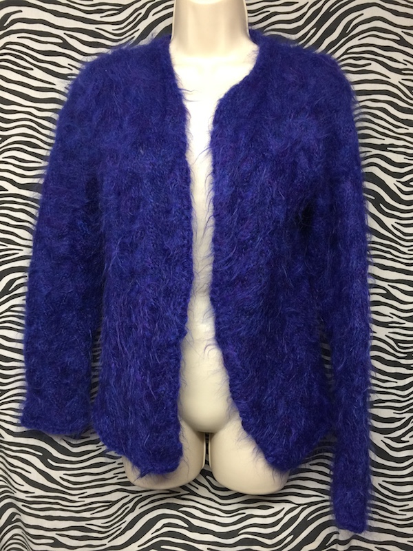 Fluffy purple cardigan Clearance