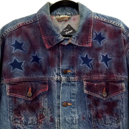 Faded Glory Denim Jacket Hand-Painted 